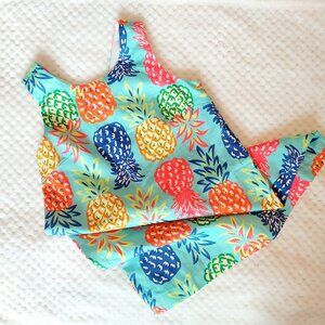 NWOT-Tommy Bahama Kid's Neon, Pineapple Shift Dress (Cotton lined)